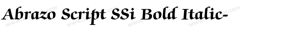 Abrazo Script SSi Bold Italic字体转换